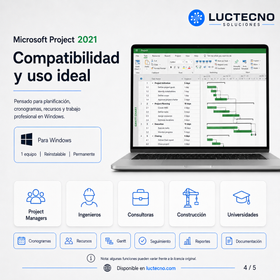 Microsoft Project 2021 (Windows) 1 Device | Reinstallable | Permanent