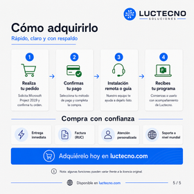 Microsoft Project 2019 para Windows | 1 Equipo | Reinstalable | Permanente | Gestión de proyectos, cronogramas, Gantt, recursos, costos y planificación profesional