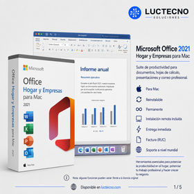 Microsoft Office 2021 Hogar y Empresas para Mac | Reinstalable | Permanente | Word, Excel, PowerPoint, Outlook y productividad profesional