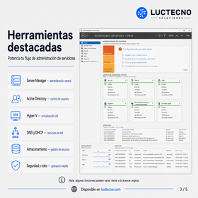 Windows Server 2025 Standard | Sistema operativo para servidores, Active Directory, Hyper-V, archivos, redes, seguridad y administración empresarial