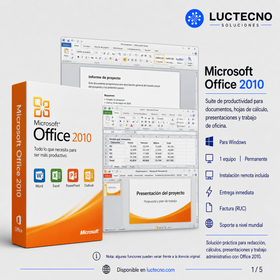 Microsoft Office 2010 para Windows | 1 Equipo | Permanente | Word, Excel, PowerPoint, Outlook y productividad clásica