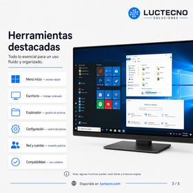 Windows 10 Pro / Home | Permanente | OEM | 1 PC | Sistema operativo para computadoras, productividad, seguridad, compatibilidad y uso diario