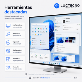 Windows 11 Pro / Home | Permanente | Retail | 1 PC | Sistema operativo moderno para productividad, seguridad, compatibilidad, juegos, estudio y trabajo