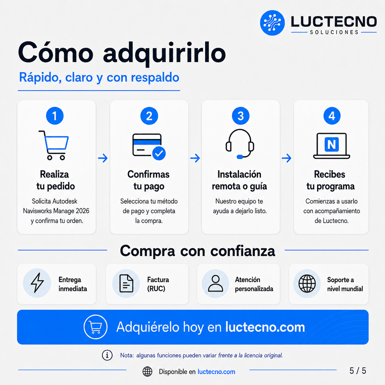 Autodesk Navisworks Manage 2026 para Windows | 1 Equipo | Permanente | Coordinación BIM, clash detection, modelos federados, 4D/5D y cuantificación