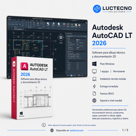 Autodesk AutoCAD LT 2026 para Windows | 1 Equipo | Permanente | Software CAD 2D para dibujo técnico, planos DWG y documentación profesional