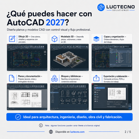 Autodesk AutoCAD 2027 para Windows y Mac | Software CAD 2D/3D para dibujo técnico, diseño, modelado, planos DWG y documentación profesional
