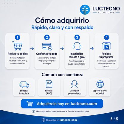 Autodesk Advance Steel 2026 para Windows | 1 Equipo | Permanente | Software BIM/CAD para estructuras metálicas, detallado de acero, planos de taller y fabricación