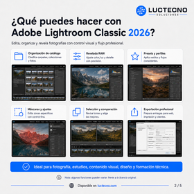 Adobe Lightroom Classic 2026 para Windows / Mac | 1 Equipo | Permanente | Edición fotográfica profesional, revelado RAW, catálogos, presets y flujo de trabajo para fotógrafos
