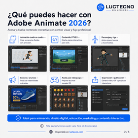Adobe Character Animator 2026 para Windows / Mac | 1 Equipo | Permanente | Animación de personajes, captura facial, lip sync, puppets y streaming en vivo