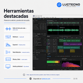 Adobe Audition 2026 para Windows / Mac | 1 Equipo | Permanente | Edición de audio profesional, mezcla multipista, restauración, podcast, voz y producción audiovisual
