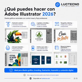 Adobe Illustrator 2026 para Windows / Mac | 1 Equipo | Permanente | Diseño vectorial, logos, ilustración, branding, SVG, impresión y gráficos profesionales