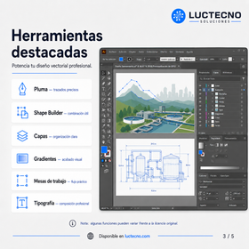 Adobe Illustrator 2026 para Windows / Mac | 1 Equipo | Permanente | Diseño vectorial, logos, ilustración, branding, SVG, impresión y gráficos profesionales