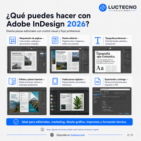 Adobe InDesign 2026 para Windows / Mac | 1 Equipo | Permanente | Maquetación editorial, libros, revistas, catálogos, PDF, EPUB e impresión profesional