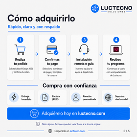 Adobe InDesign 2026 para Windows / Mac | 1 Equipo | Permanente | Maquetación editorial, libros, revistas, catálogos, PDF, EPUB e impresión profesional