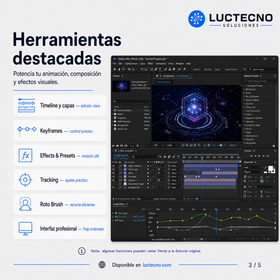 Adobe After Effects 2026 para Windows / Mac | 1 Equipo | Permanente | Motion graphics, VFX, composición, animación, tracking y postproducción audiovisual