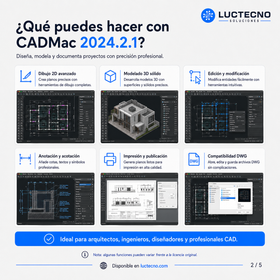 CADMac 2024.2.1 para Mac | Licencia alterna | Software CAD para dibujo técnico, planos, diseño 2D/3D, DWG, DXF y documentación profesional