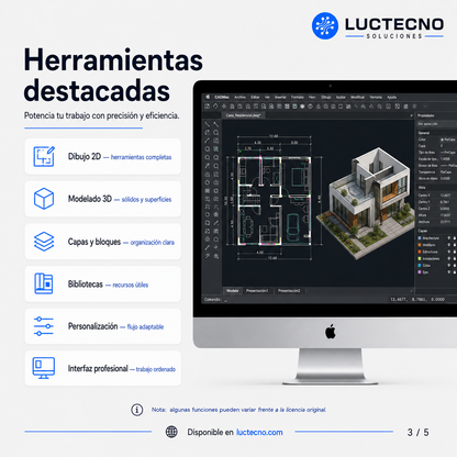 CADMac 2024.2.1 para Mac | Licencia alterna | Software CAD para dibujo técnico, planos, diseño 2D/3D, DWG, DXF y documentación profesional