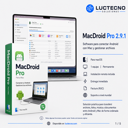MacDroid Pro 2.9.1 para Mac | Licencia alterna | Transferencia de archivos Android a Mac, MTP, ADB, Wi-Fi, USB y gestión desde Finder