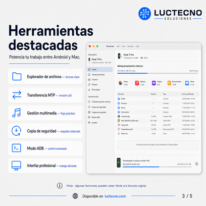 MacDroid Pro 2.9.1 para Mac | Licencia alterna | Transferencia de archivos Android a Mac, MTP, ADB, Wi-Fi, USB y gestión desde Finder