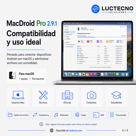 MacDroid Pro 2.9.1 para Mac | Licencia alterna | Transferencia de archivos Android a Mac, MTP, ADB, Wi-Fi, USB y gestión desde Finder