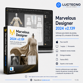 Marvelous Designer 2024 v2.139 para Mac | Licencia alterna | Diseño de ropa 3D, simulación de telas, patrones digitales, avatares y moda digital