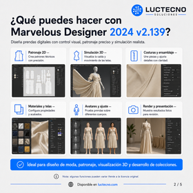 Marvelous Designer 2024 v2.139 para Mac | Licencia alterna | Diseño de ropa 3D, simulación de telas, patrones digitales, avatares y moda digital