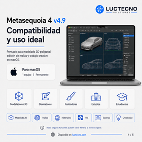 Metasequoia 4 v4.9 para Mac | Licencia alterna | Modelado 3D poligonal, personajes, objetos, UV, materiales, glTF, VRM y diseño 3DCG