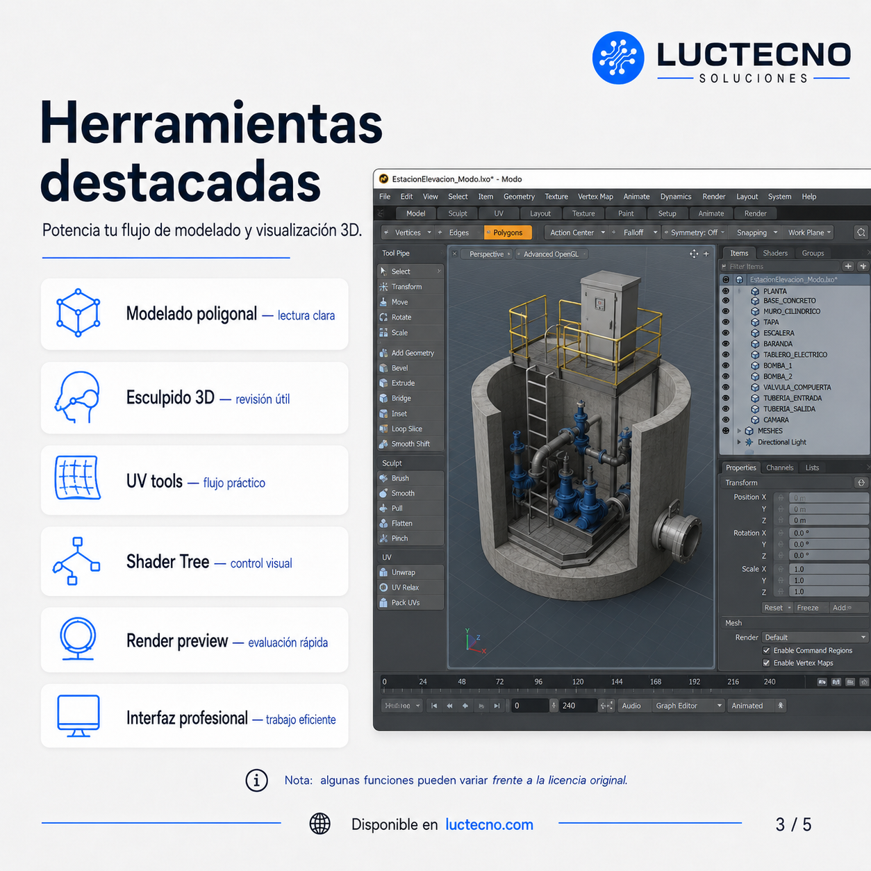 Modo 17.1v1.251515 para Mac | Licencia alterna | Modelado 3D, render, animación, texturizado, escultura digital y producción visual profesional