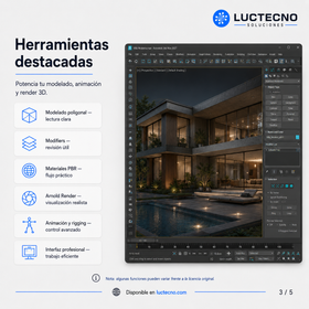 Autodesk 3ds Max 2027 ML para Windows | 1 Equipo | Permanente | Modelado 3D, animación, render, VFX, arquitectura, videojuegos y visualización profesional