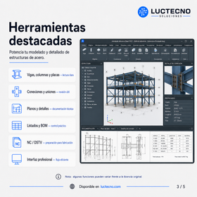 Autodesk Advance Steel 2027 para Windows | 1 Equipo | Permanente | Detallado de estructuras metálicas, acero estructural, planos de taller, fabricación y flujo BIM
