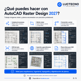 Autodesk AutoCAD Raster Design 2027 para Windows | 1 Equipo | Permanente | Edición raster, planos escaneados, limpieza de imágenes, vectorización y flujo AutoCAD