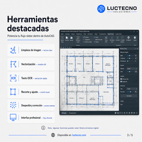 Autodesk AutoCAD Raster Design 2027 para Windows | 1 Equipo | Permanente | Edición raster, planos escaneados, limpieza de imágenes, vectorización y flujo AutoCAD