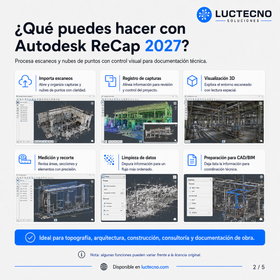 Autodesk ReCap 2027 para Windows | 1 Equipo | Permanente | Reality capture, nubes de puntos, escaneo láser, fotogrametría, as-built y Scan-to-BIM
