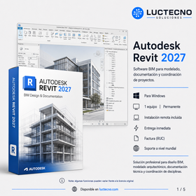 Autodesk Revit 2027 para Windows | 1 Equipo | Permanente | BIM, arquitectura, estructura, MEP, documentación, familias, coordinación y diseño de edificaciones