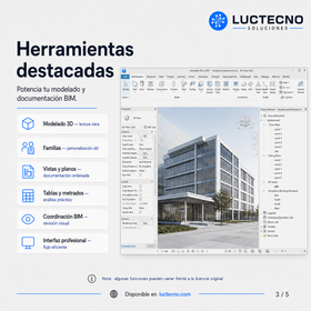 Autodesk Revit 2027 para Windows | 1 Equipo | Permanente | BIM, arquitectura, estructura, MEP, documentación, familias, coordinación y diseño de edificaciones