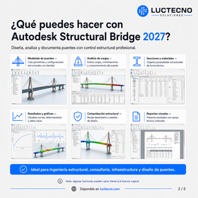 Autodesk Structural Bridge Design 2027 para Windows | 1 Equipo | Permanente | Análisis y diseño de puentes, cargas, normas, elementos finitos y flujo BIM