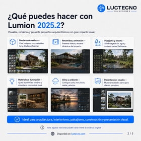 Lumion 2025.2 para Windows | Permanente | Software de renderizado 3D arquitectónico, visualización profesional, recorridos virtuales y presentación de proyectos
