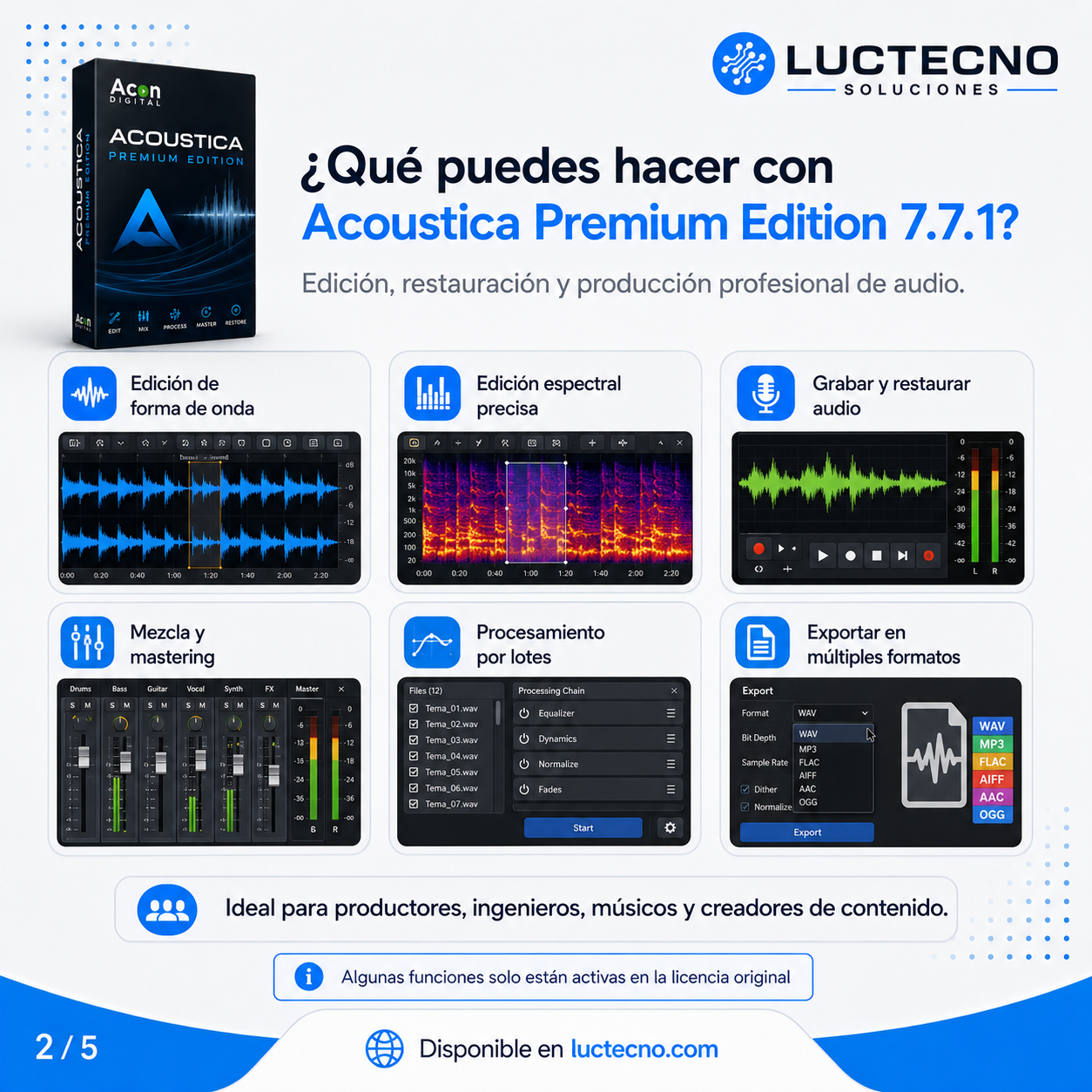 Acon Digital Acoustica Premium Edition 7.7.1 (Mac) | 1 Equipo | Permanente