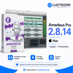 Amadeus Pro 2.8.14 para Mac | Editor de audio profesional para grabar, cortar y masterizar