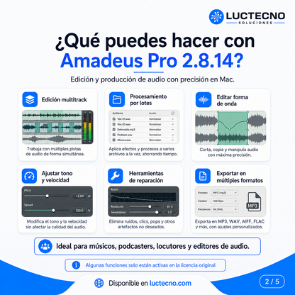 Amadeus Pro 2.8.14 (Mac) | 1 Equipo | Permanente