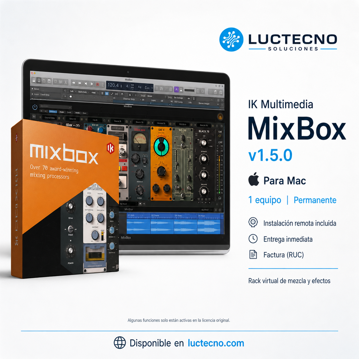 IK Multimedia MixBox v1.5.0 para Mac | Rack de mezcla, efectos y procesamiento de audio