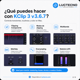 Kazrog KClip 3 v3.6.7 para Mac | Clipper profesional para mezcla y mastering