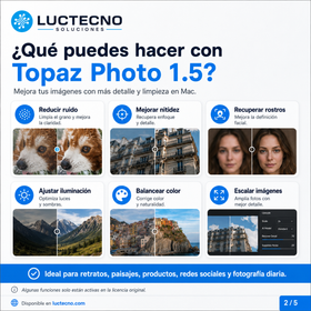 Topaz Photo AI 1.5 para Mac | Mejora de fotos con inteligencia artificial