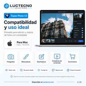 Topaz Photo AI 1.5 para Mac | Mejora de fotos con inteligencia artificial