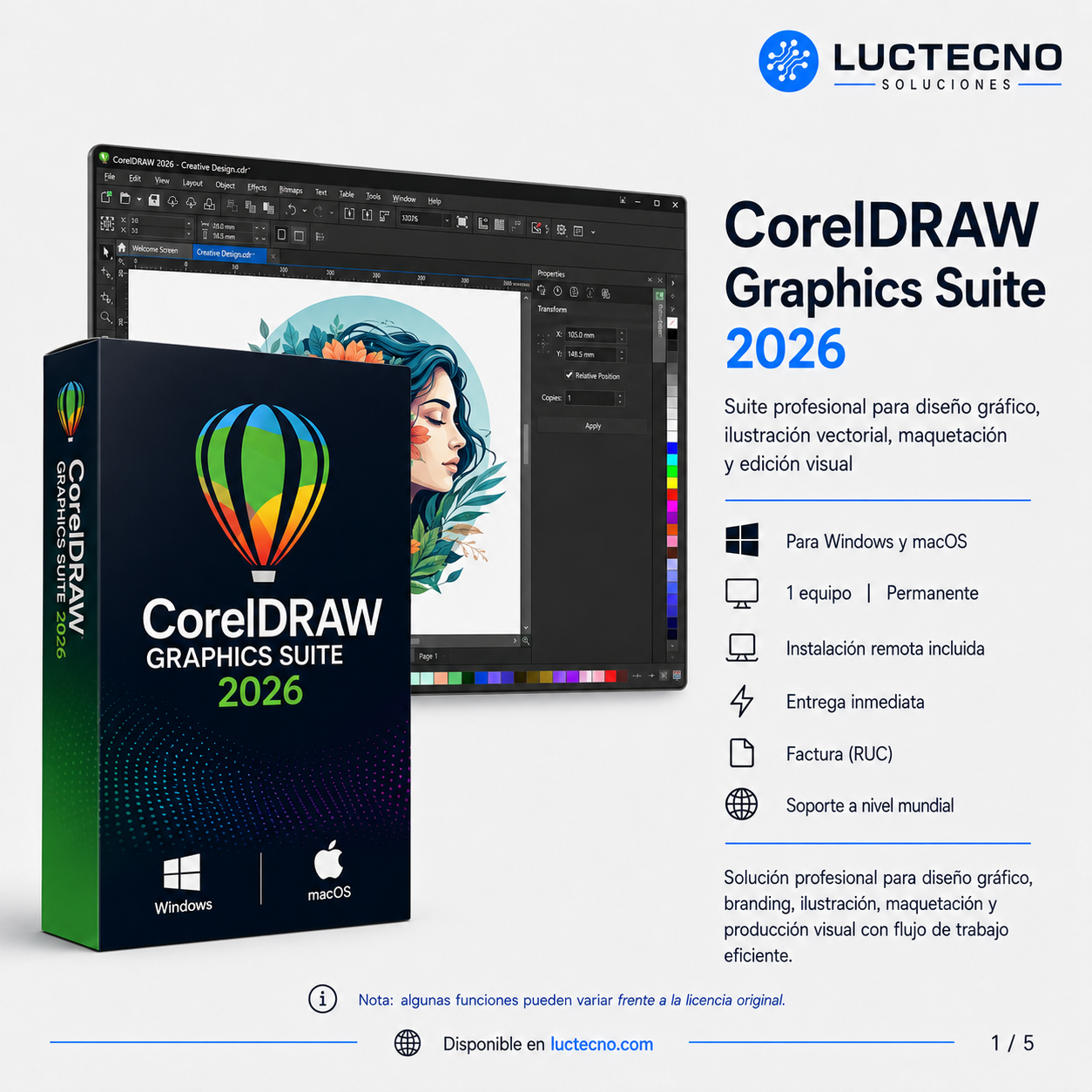 CorelDRAW Graphics Suite 2026 para Windows y Mac | Diseño gráfico, ilustración vectorial y edición profesional