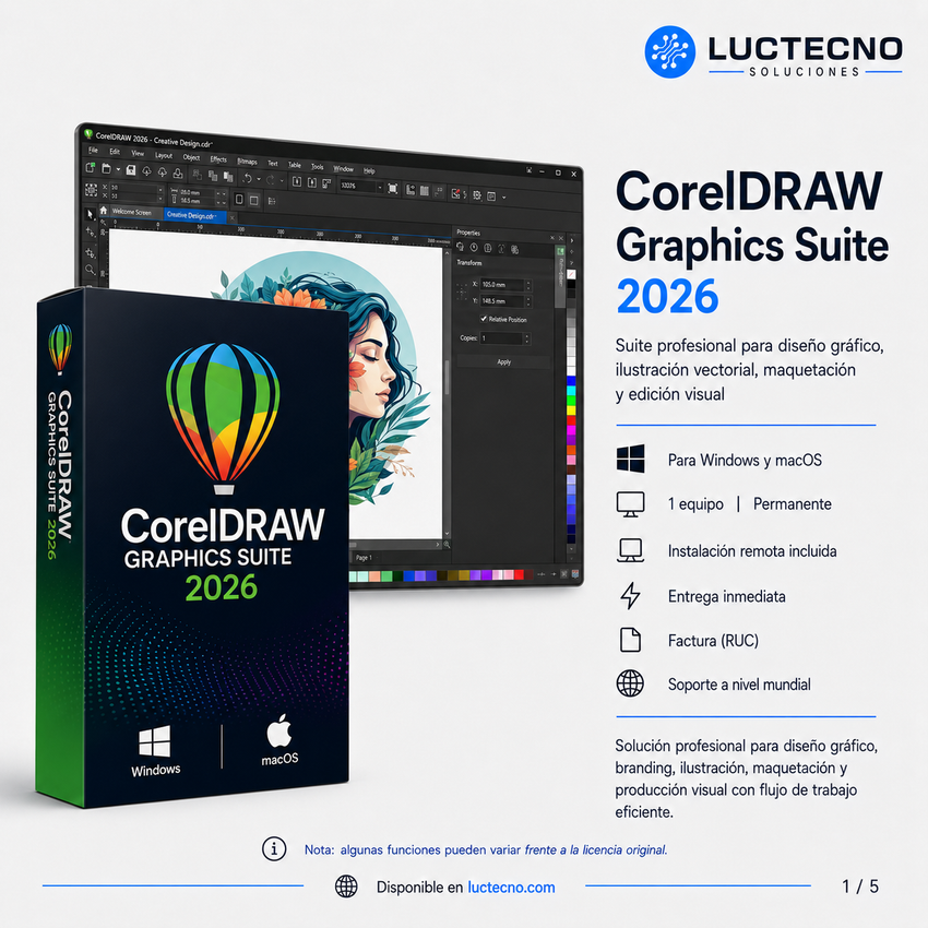 CorelDRAW Graphics Suite 2026 para Windows y Mac | Diseño gráfico, ilustración vectorial y edición profesional