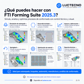 FTI Forming Suite 2025.3 para Windows | Permanente | Software de simulación, formabilidad, costos, nesting y planificación de procesos para lámina metálica