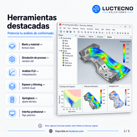 FTI Forming Suite 2025.3 para Windows | Permanente | Software de simulación, formabilidad, costos, nesting y planificación de procesos para lámina metálica