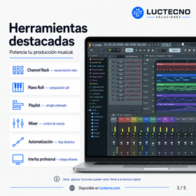 FL Studio v26 2026 para Windows / Mac | Permanente | Software de producción musical, grabación, secuenciación, mezcla, edición de audio y creación de beats