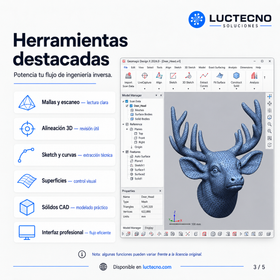 Geomagic DesignX 2024.3.3 para Windows | Permanente | Software de ingeniería inversa 3D, escaneo 3D, modelado CAD paramétrico y conversión Scan-to-CAD